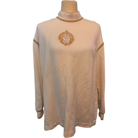 St. John Ivory & Gold Trim Tracksuit, Size Small, Made In Italy - Picture 1 of 5